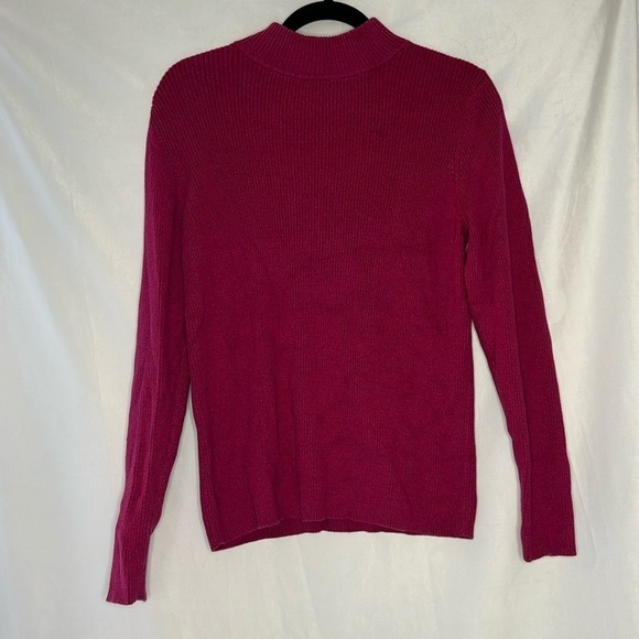 KAREN SCOTT MOCK NECK KNIT SWEATER (M) - Picture 1 of 5